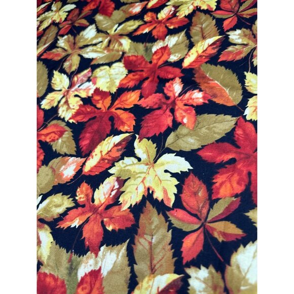 Autumn Leaf Print Cotton Fabric 17"x58" Warm Tones Crafts Quilting Decorating Pr - Picture 6 of 10
